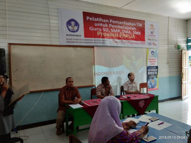 Pelatihan Pemanfaatan TIK untuk pembelajaraan Guru SD,SMP, SMA, SMK Provinsi Papua 2018
